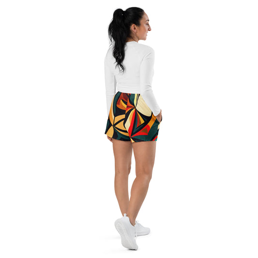 DMV 1596 Retro Art All-Over Print Unisex Athletic Shorts