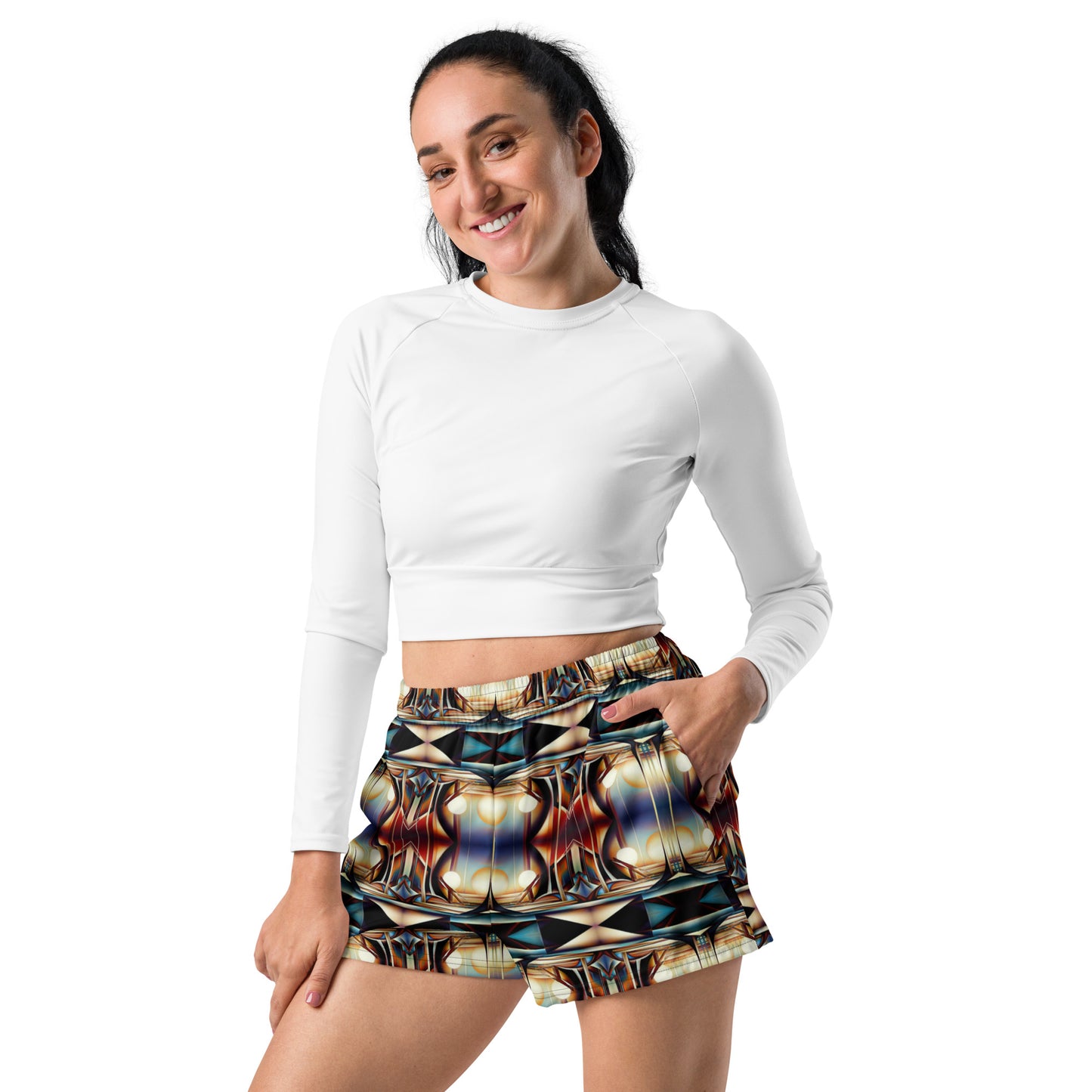 DMV 0718 Conceptual Artsy All-Over Print Unisex Athletic Shorts