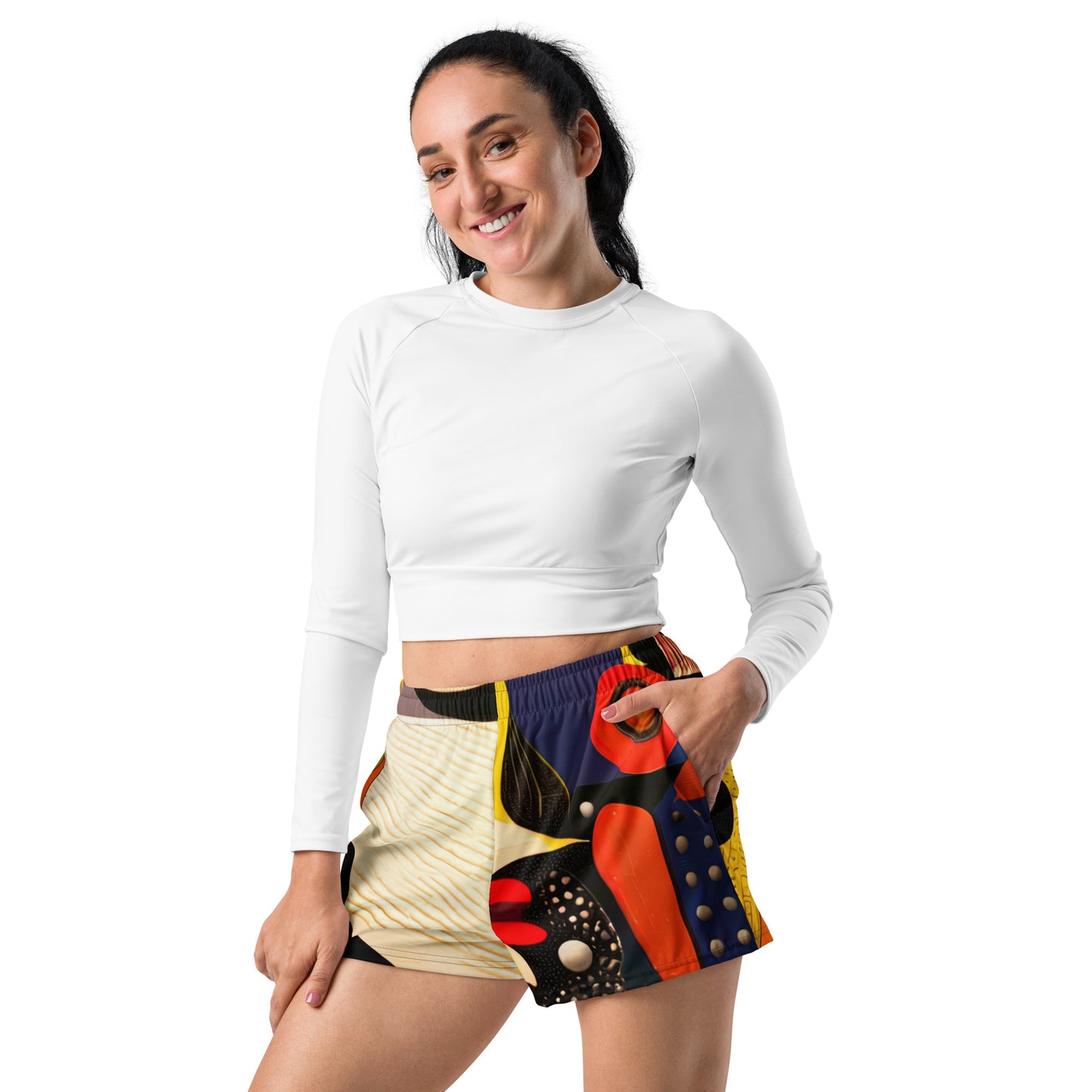 DMV 0727 Retro Art All-Over Print Unisex Athletic Shorts