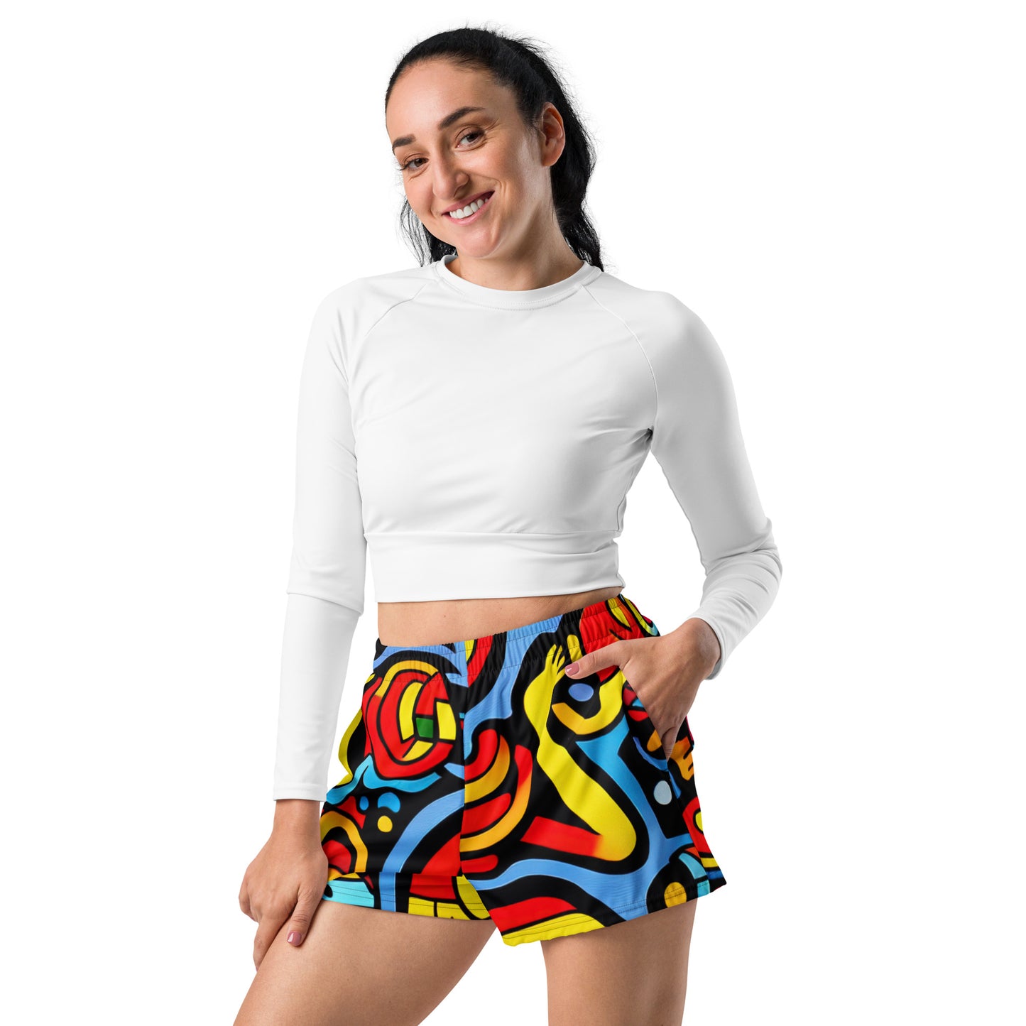 DMV 0645 Psy Art All-Over Print Unisex Athletic Shorts