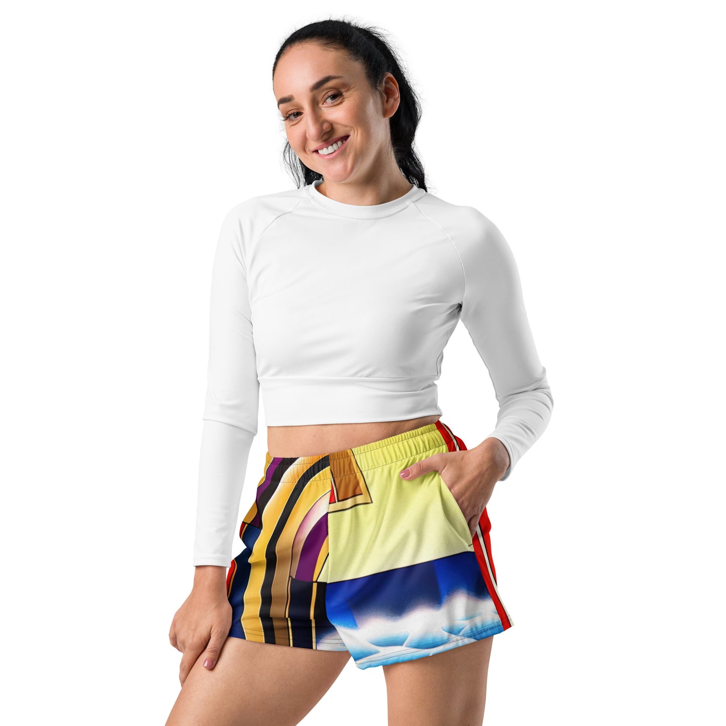 DMV 0420 Retro Art All-Over Print Unisex Athletic Shorts