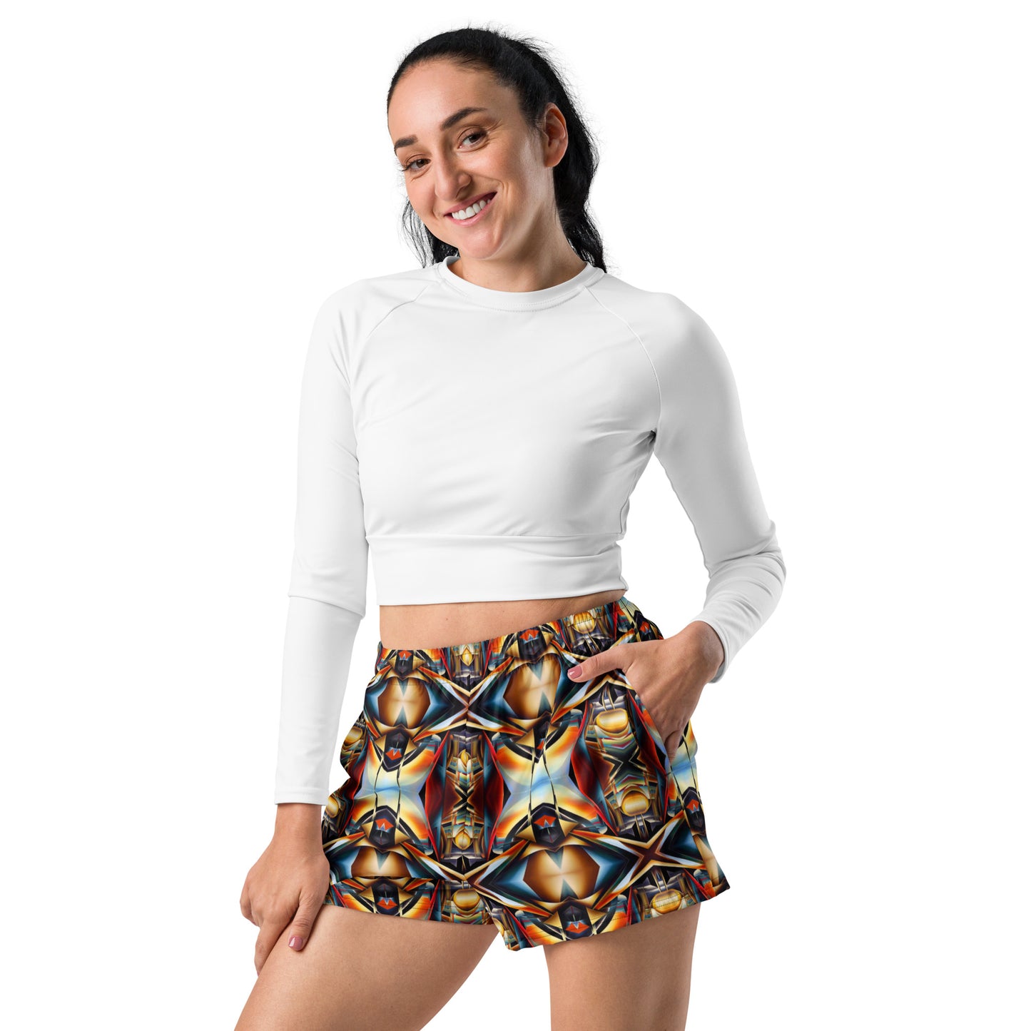 DMV 1539 Conceptual Artsy All-Over Print Unisex Athletic Shorts