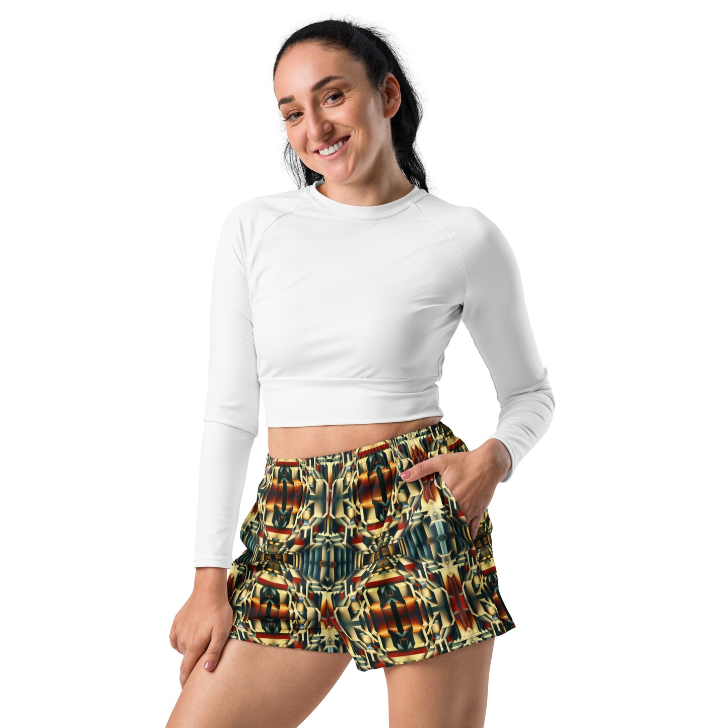 DMV 1052 Conceptual Artsy All-Over Print Unisex Athletic Shorts