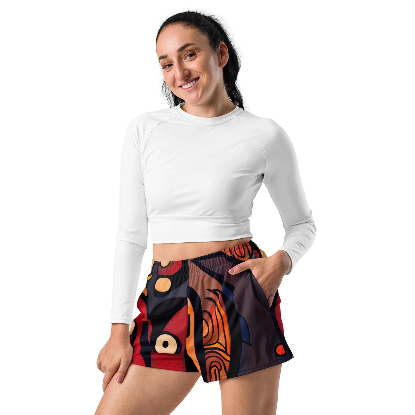 DMV 1396 Retro Art All-Over Print Unisex Athletic Shorts