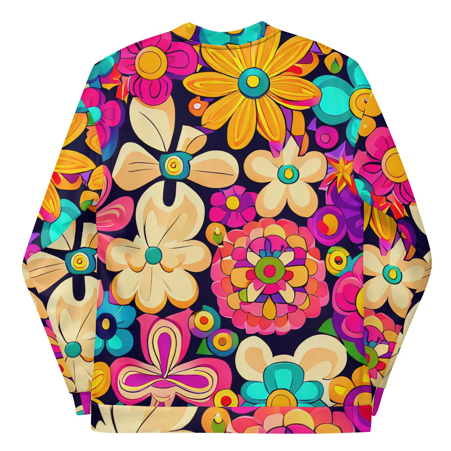 DMV 1363 Floral Unisex Bomber Jacket