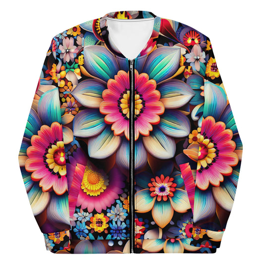 DMV 0219 Floral Unisex Bomber Jacket