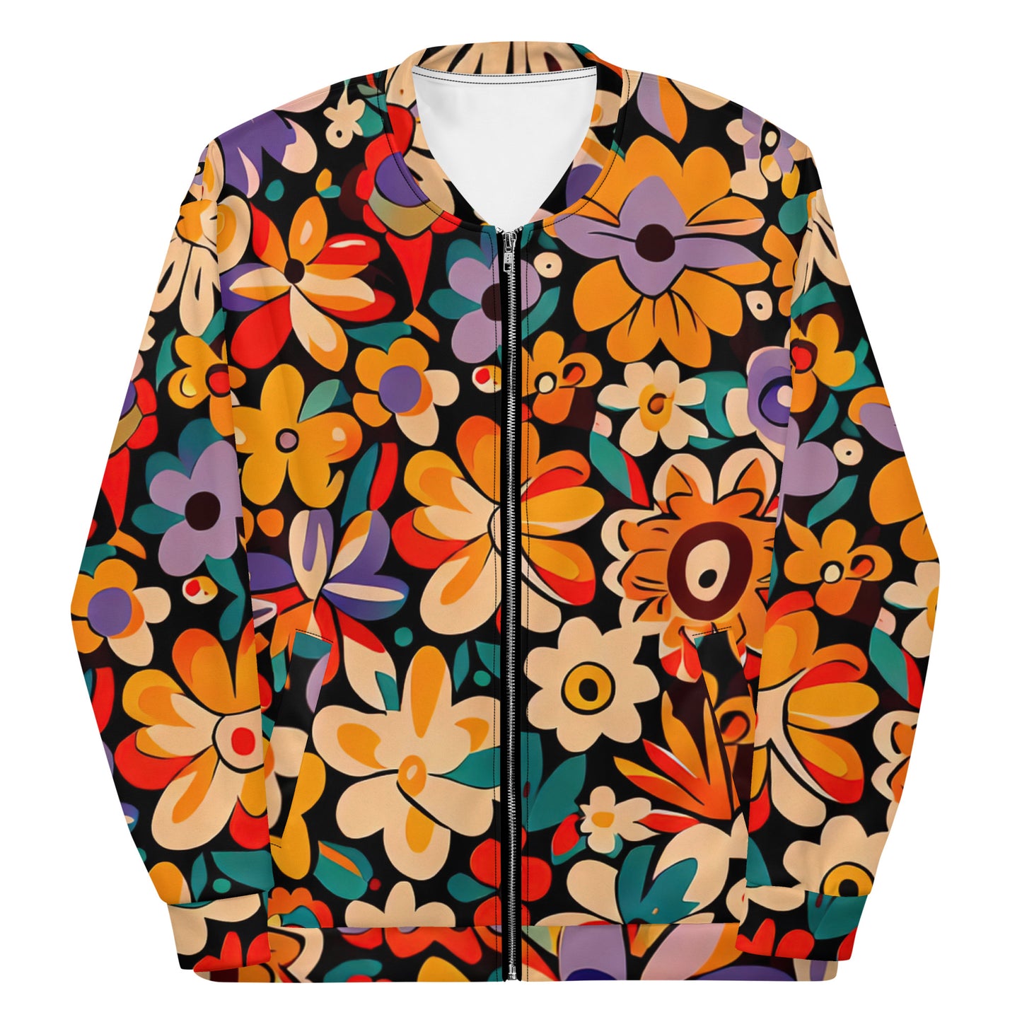 DMV 0029 Floral Unisex Bomber Jacket