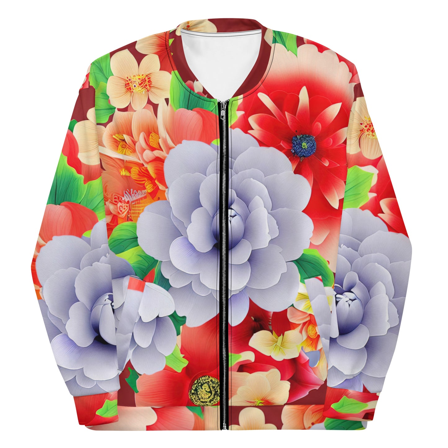 DMV 0035 Floral Unisex Bomber Jacket