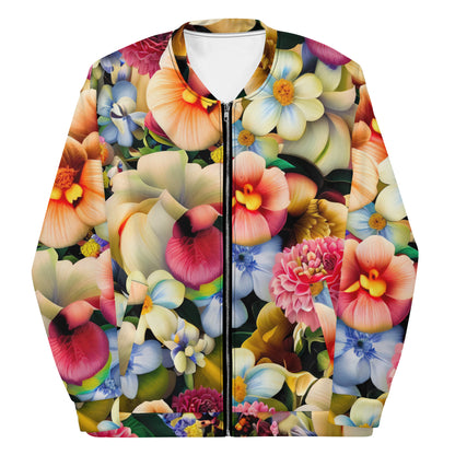 DMV 0088 Floral Unisex Bomber Jacket