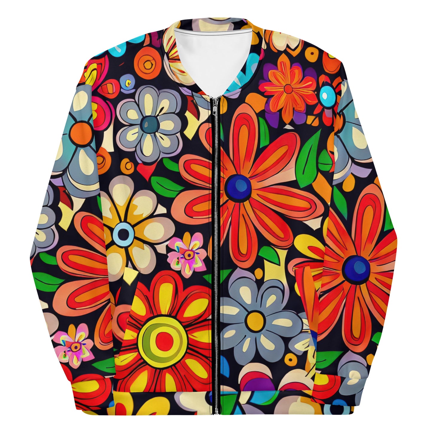 DMV 0018 Floral Unisex Bomber Jacket