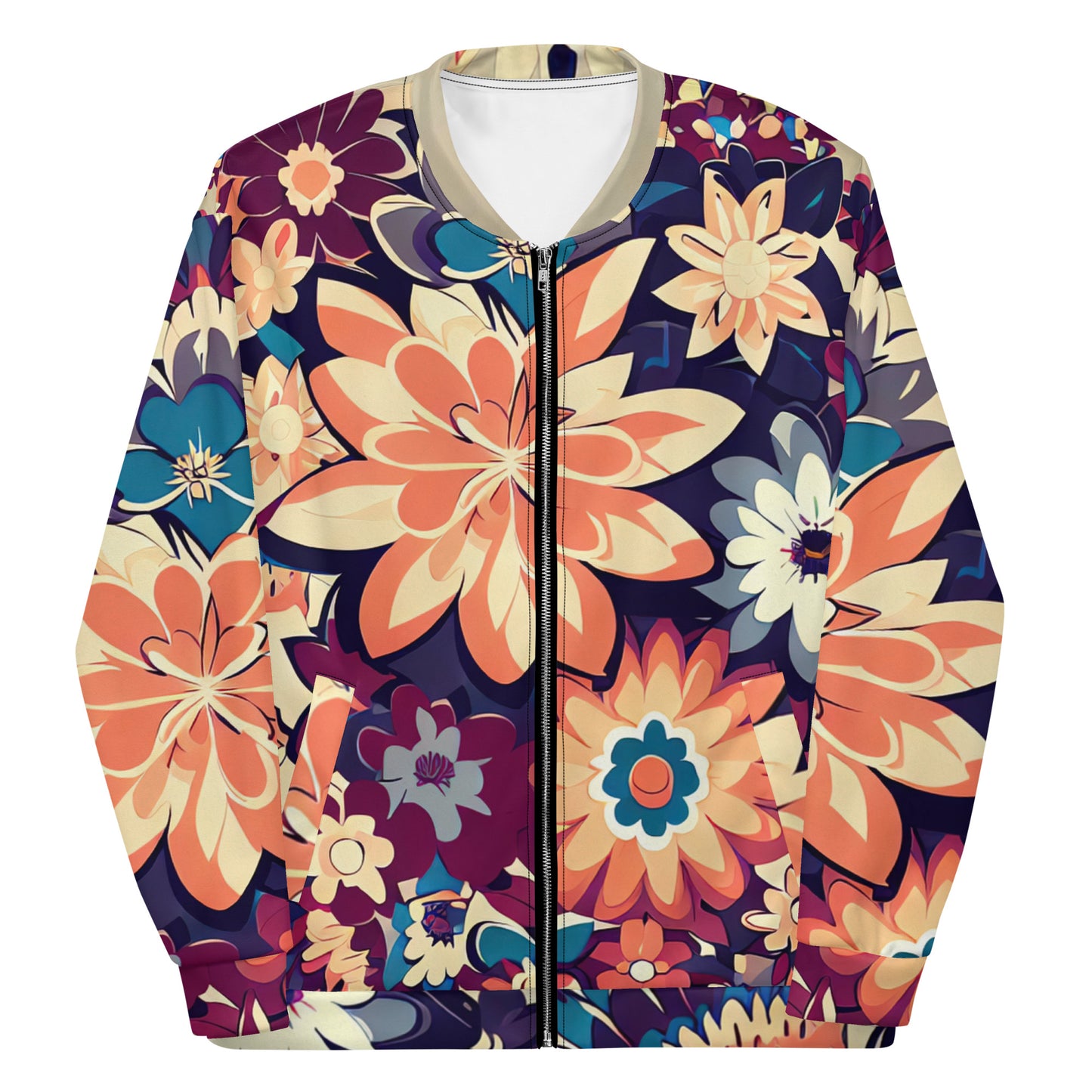 DMV 0253 Floral Unisex Bomber Jacket