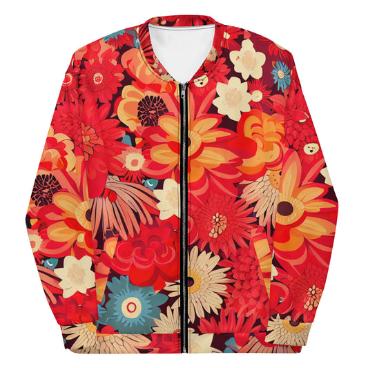 DMV 0105 Floral Unisex Bomber Jacket