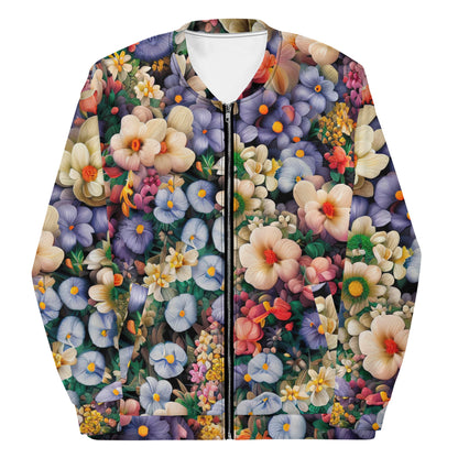 DMV 0114 Floral Unisex Bomber Jacket