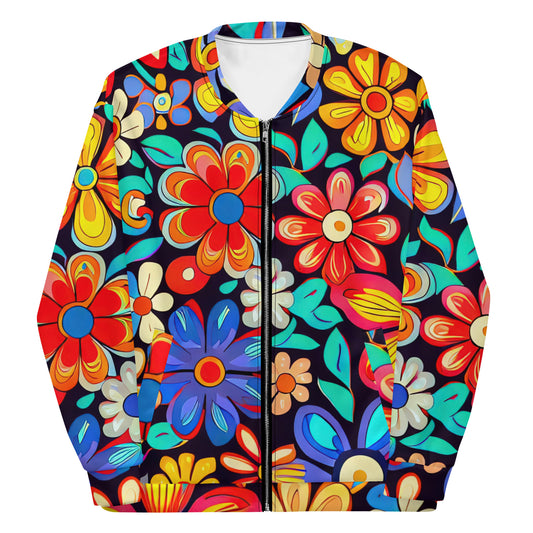 DMV 0257 Floral Unisex Bomber Jacket