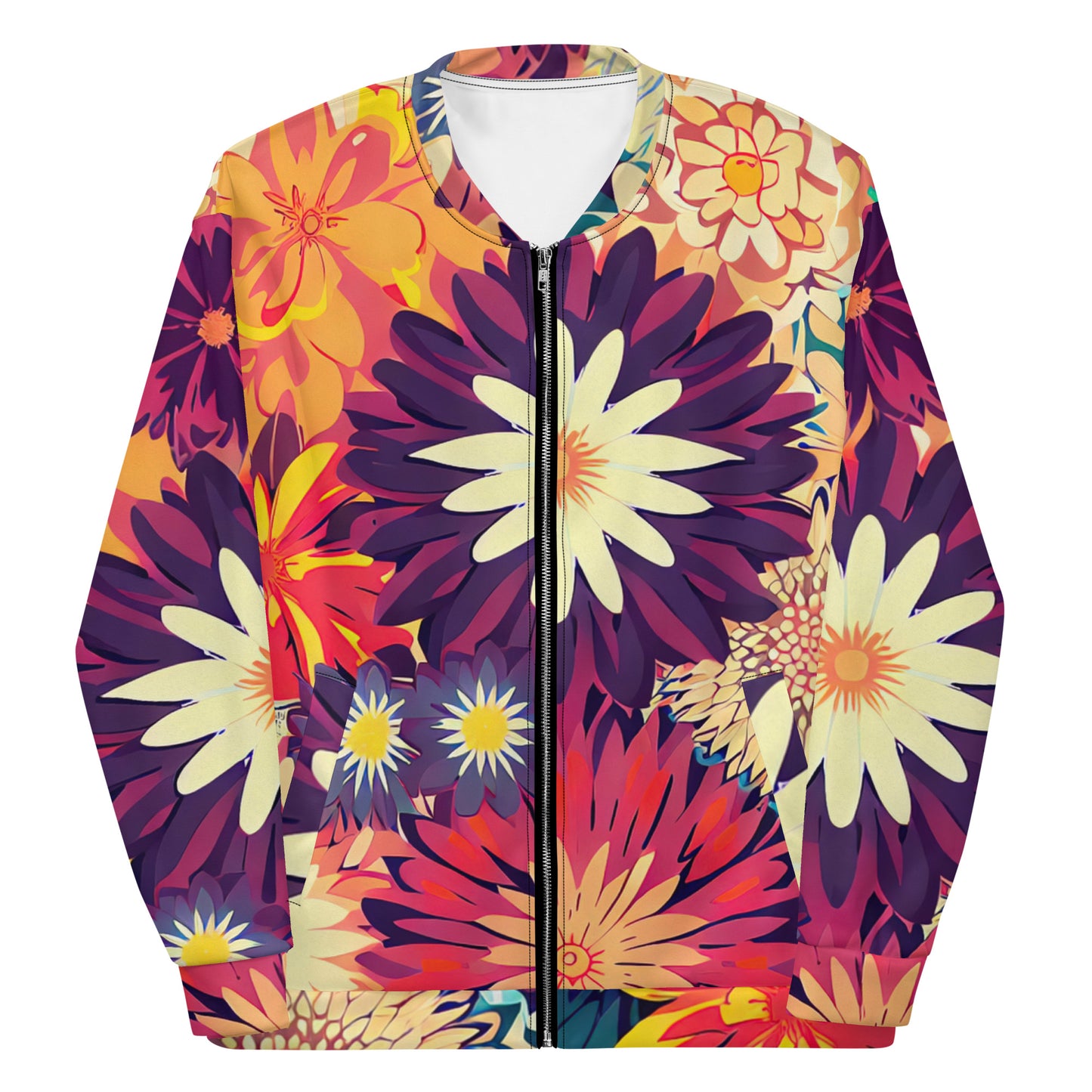 DMV 0097 Floral Unisex Bomber Jacket