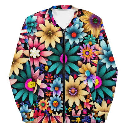 DMV 0265 Floral Unisex Bomber Jacket