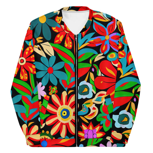 DMV 0116 Floral Unisex Bomber Jacket