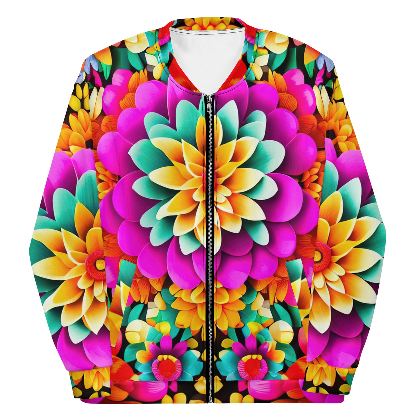 DMV 0250 Floral Unisex Bomber Jacket