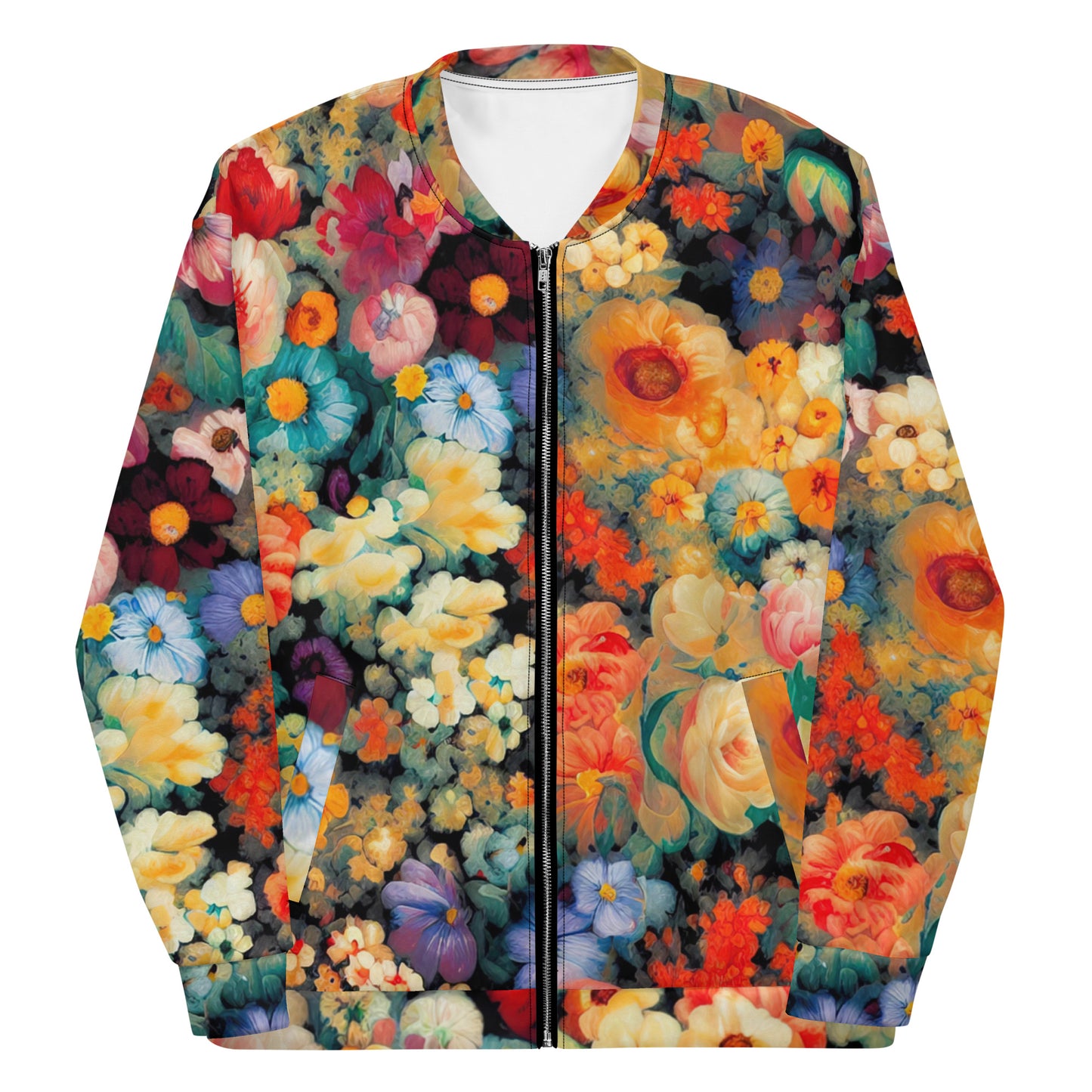 DMV 0150 Floral Unisex Bomber Jacket