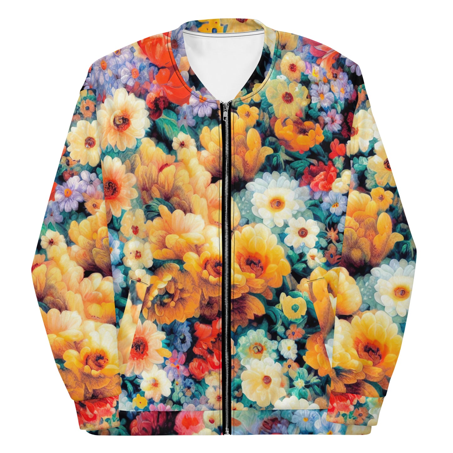 DMV 0146 Floral Unisex Bomber Jacket