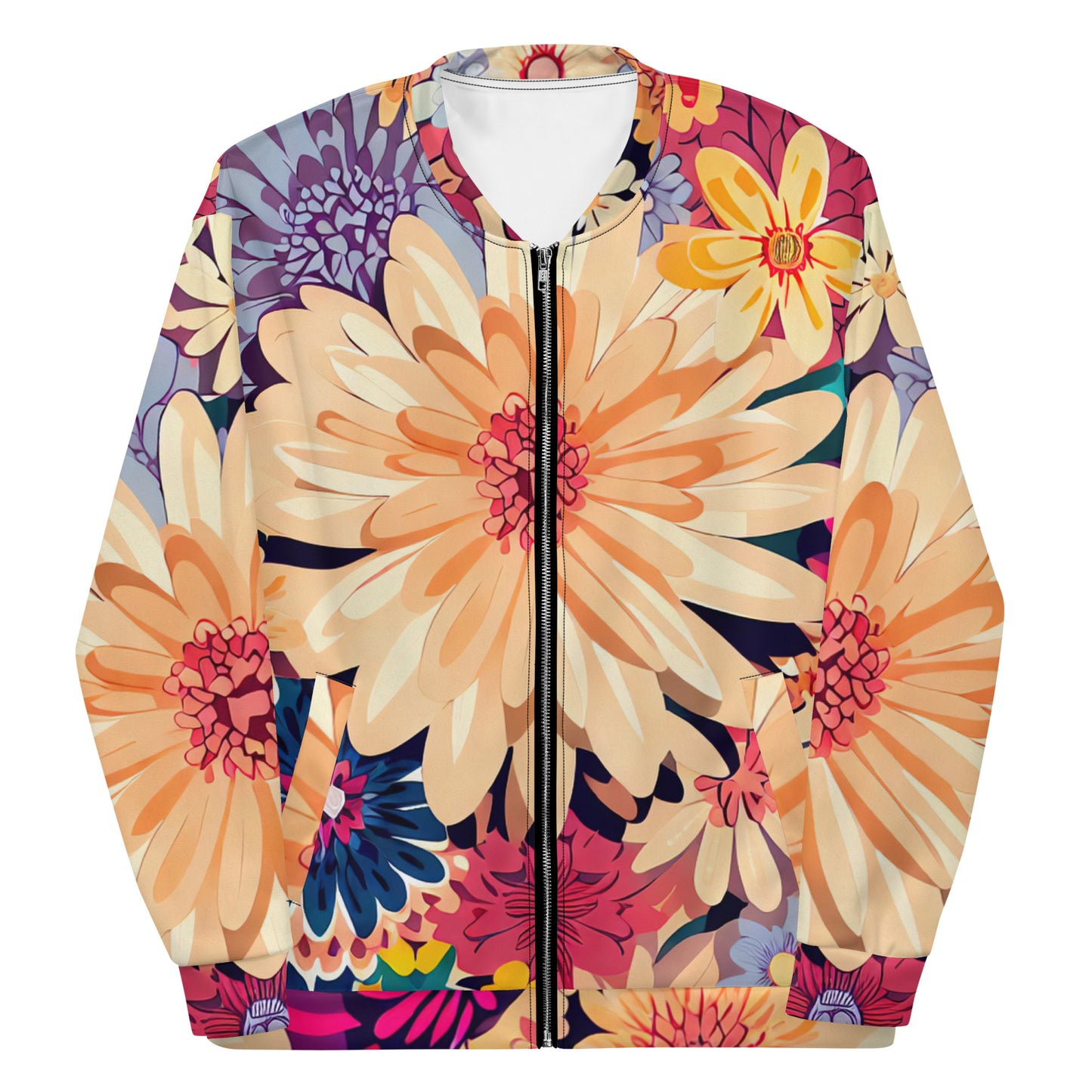 DMV 0137 Floral Unisex Bomber Jacket