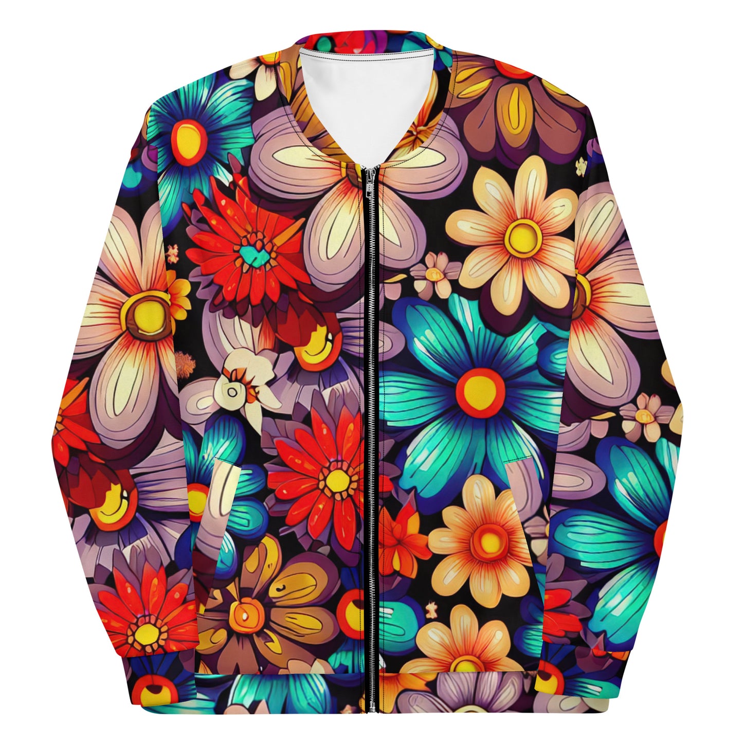 DMV 0197 Floral Unisex Bomber Jacket