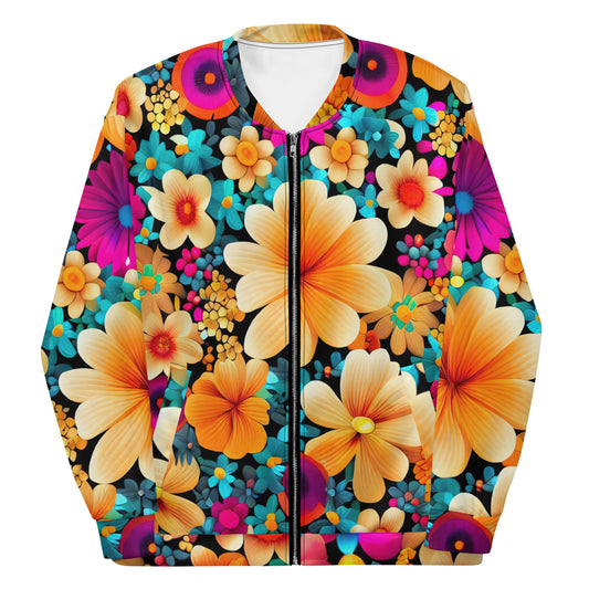 DMV 0259 Floral Unisex Bomber Jacket