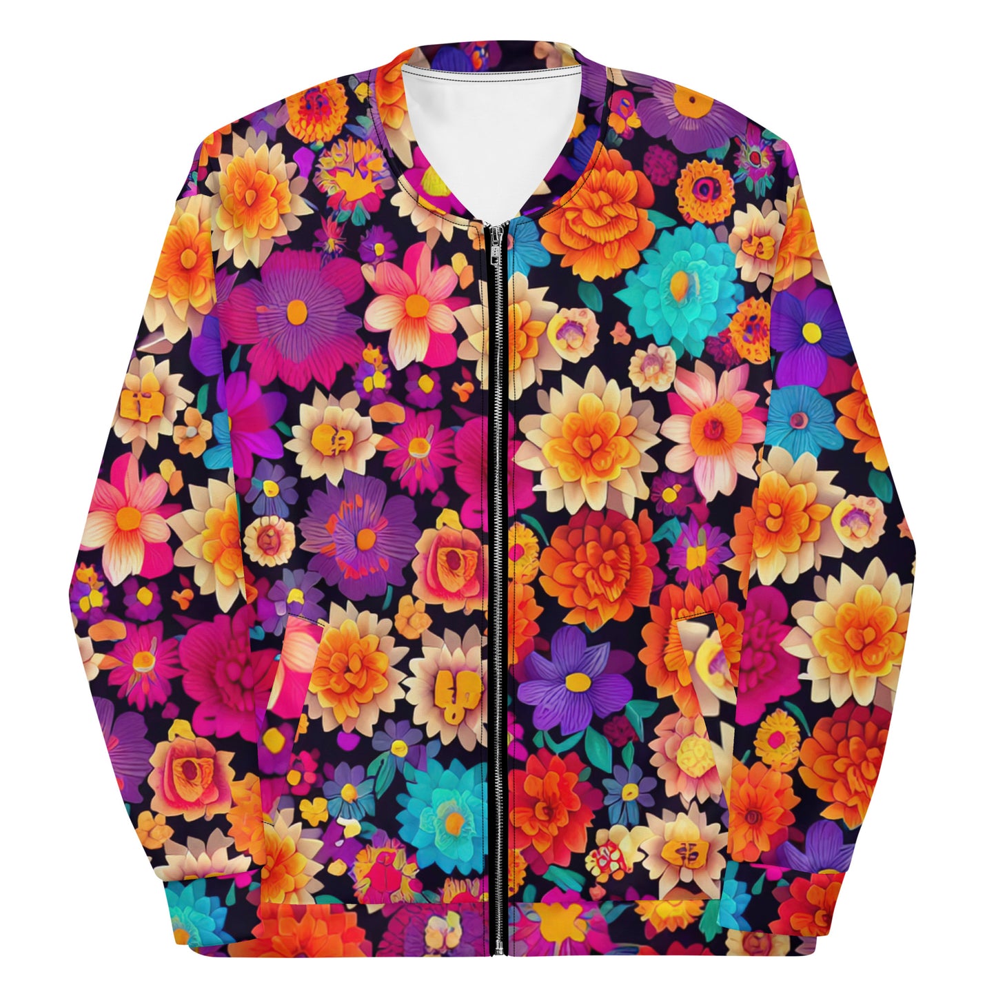 DMV 0192 Floral Unisex Bomber Jacket