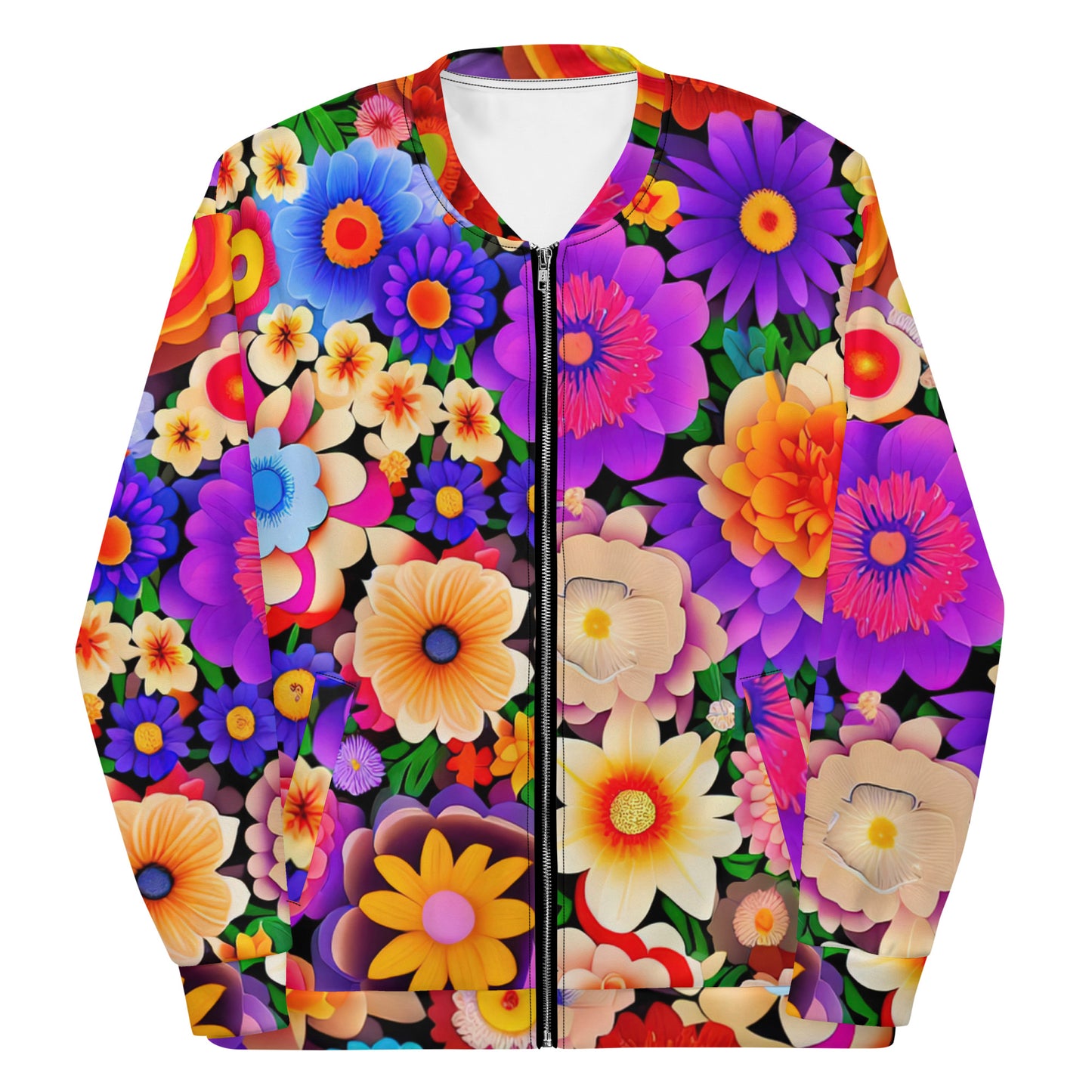 DMV 0309 Floral Unisex Bomber Jacket