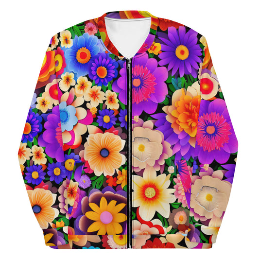 DMV 0309 Floral Unisex Bomber Jacket