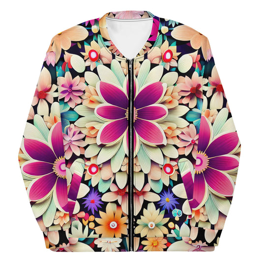 DMV 0307 Floral Unisex Bomber Jacket