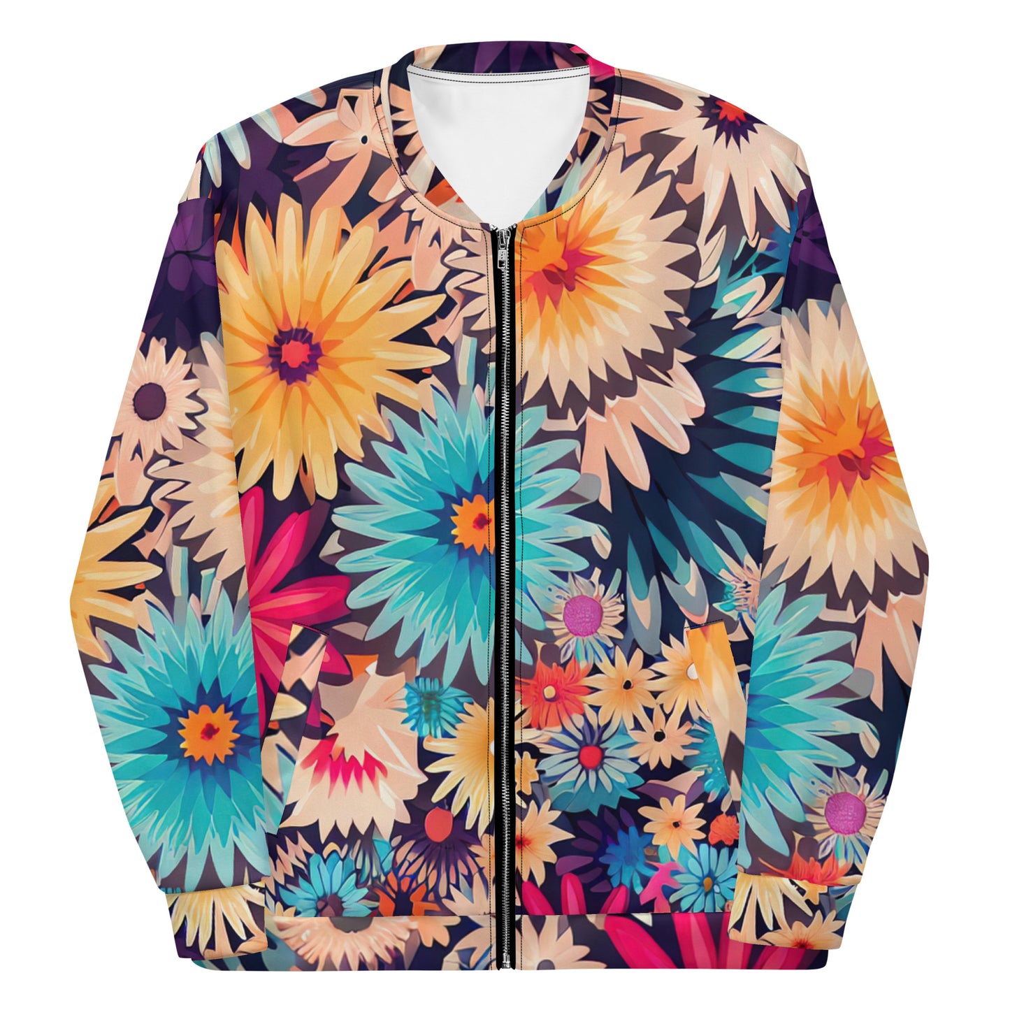 DMV 0404 Floral Unisex Bomber Jacket