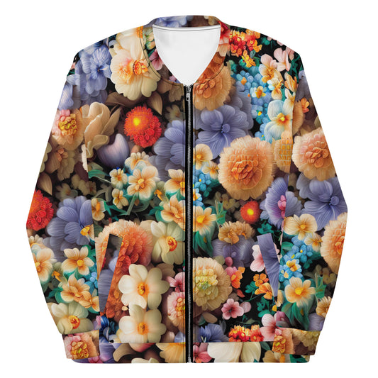 DMV 0302 Floral Unisex Bomber Jacket