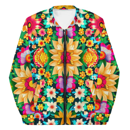 DMV 0193 Floral Unisex Bomber Jacket