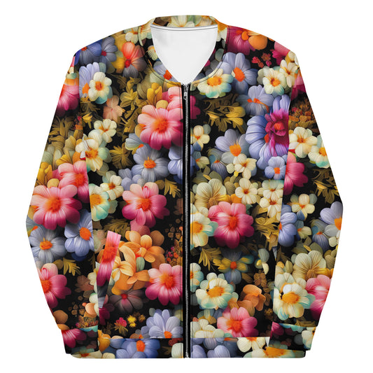 DMV 1522 Floral Unisex Bomber Jacket