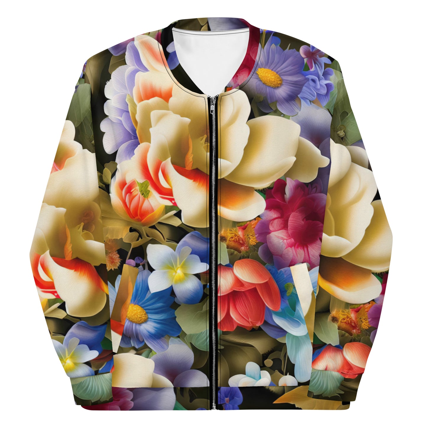 DMV 0268 Floral Unisex Bomber Jacket