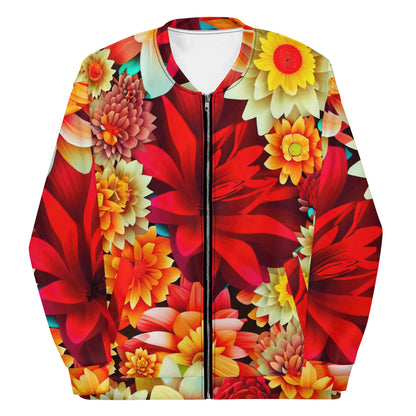 DMV 0419 Floral Unisex Bomber Jacket