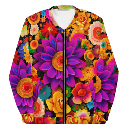 DMV 0483 Floral Unisex Bomber Jacket