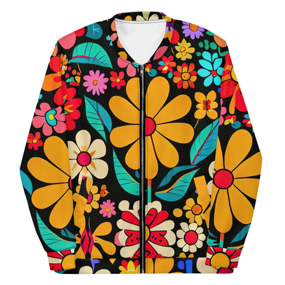 DMV 1259 Floral Unisex Bomber Jacket