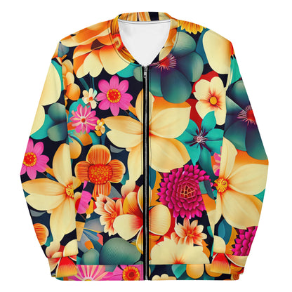 DMV 1655 Floral Unisex Bomber Jacket