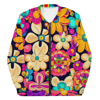 DMV 1363 Floral Unisex Bomber Jacket