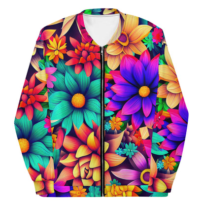 DMV 1466 Floral Unisex Bomber Jacket