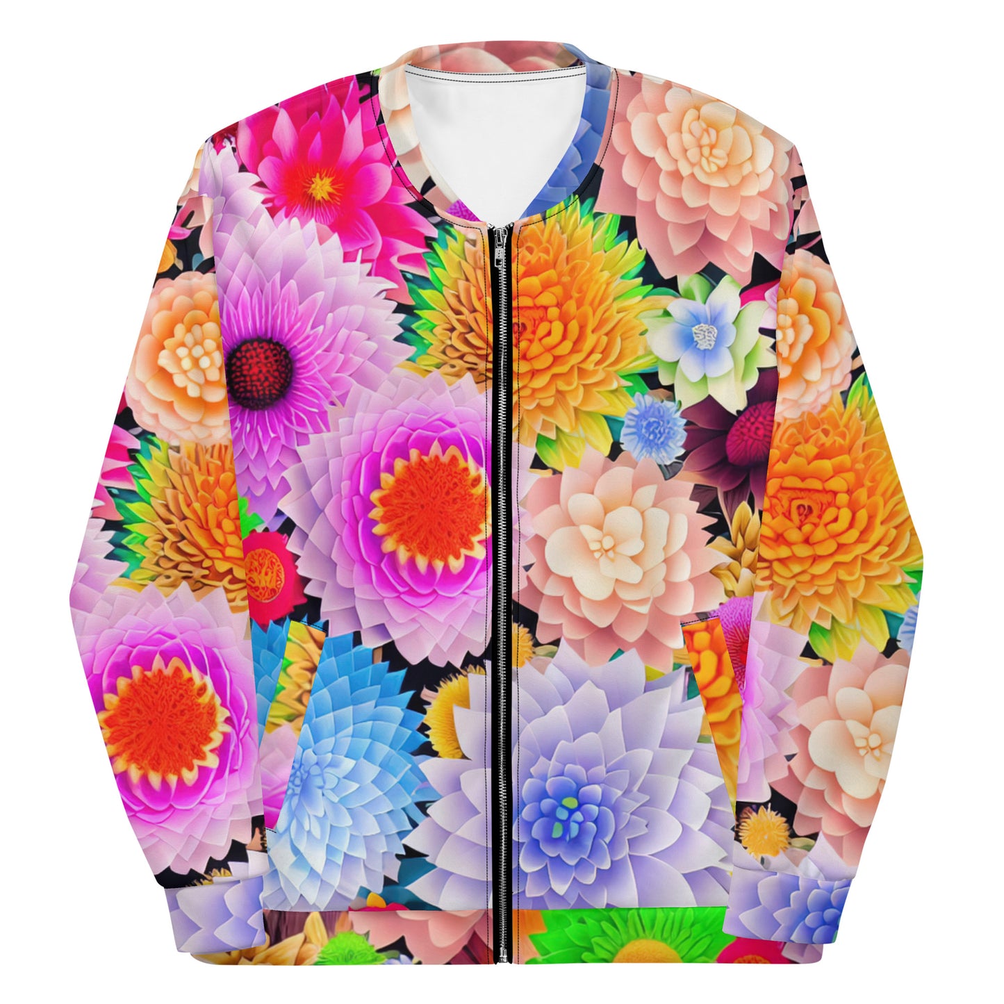 DMV 0764 Floral Unisex Bomber Jacket