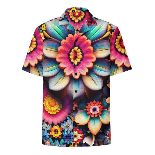 DMV 0219 Floral Unisex button shirt