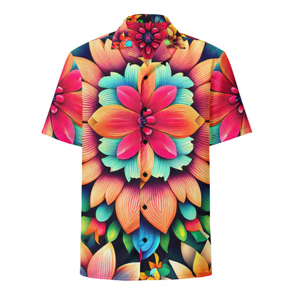 DMV 0020 Floral Unisex button shirt