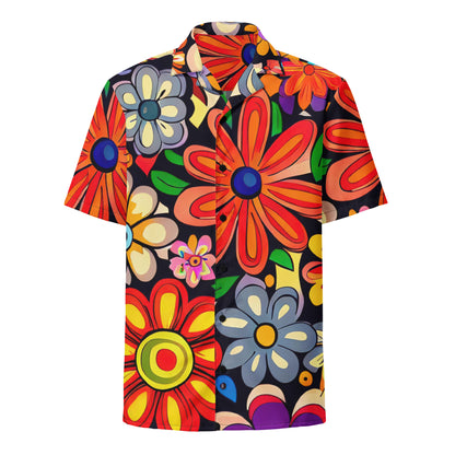 DMV 0018 Floral Unisex button shirt