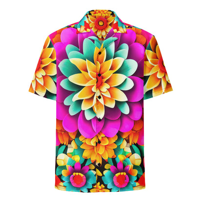 DMV 0250 Floral Unisex button shirt