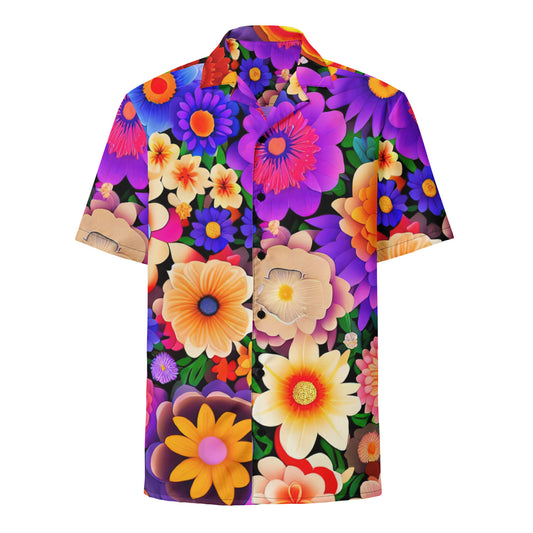 DMV 0309 Floral Unisex button shirt
