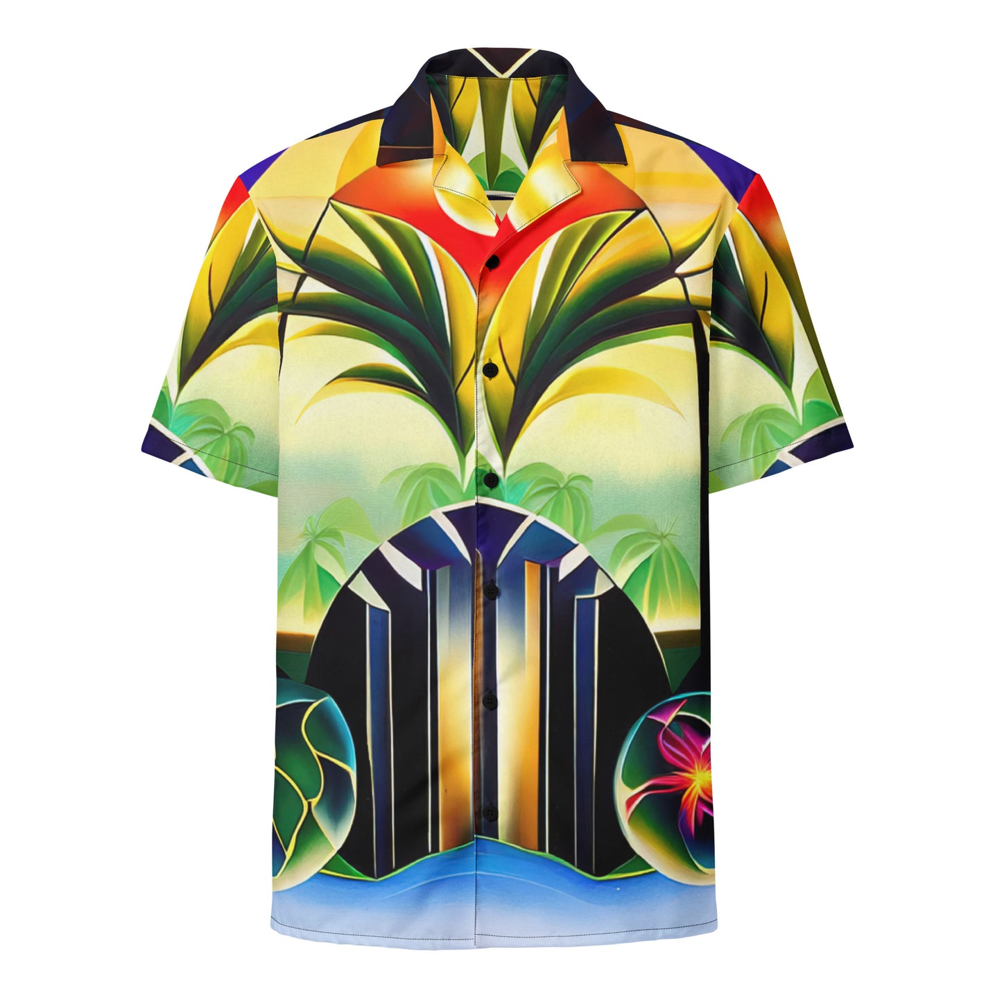 DMV 0258 Retro Art Unisex button shirt