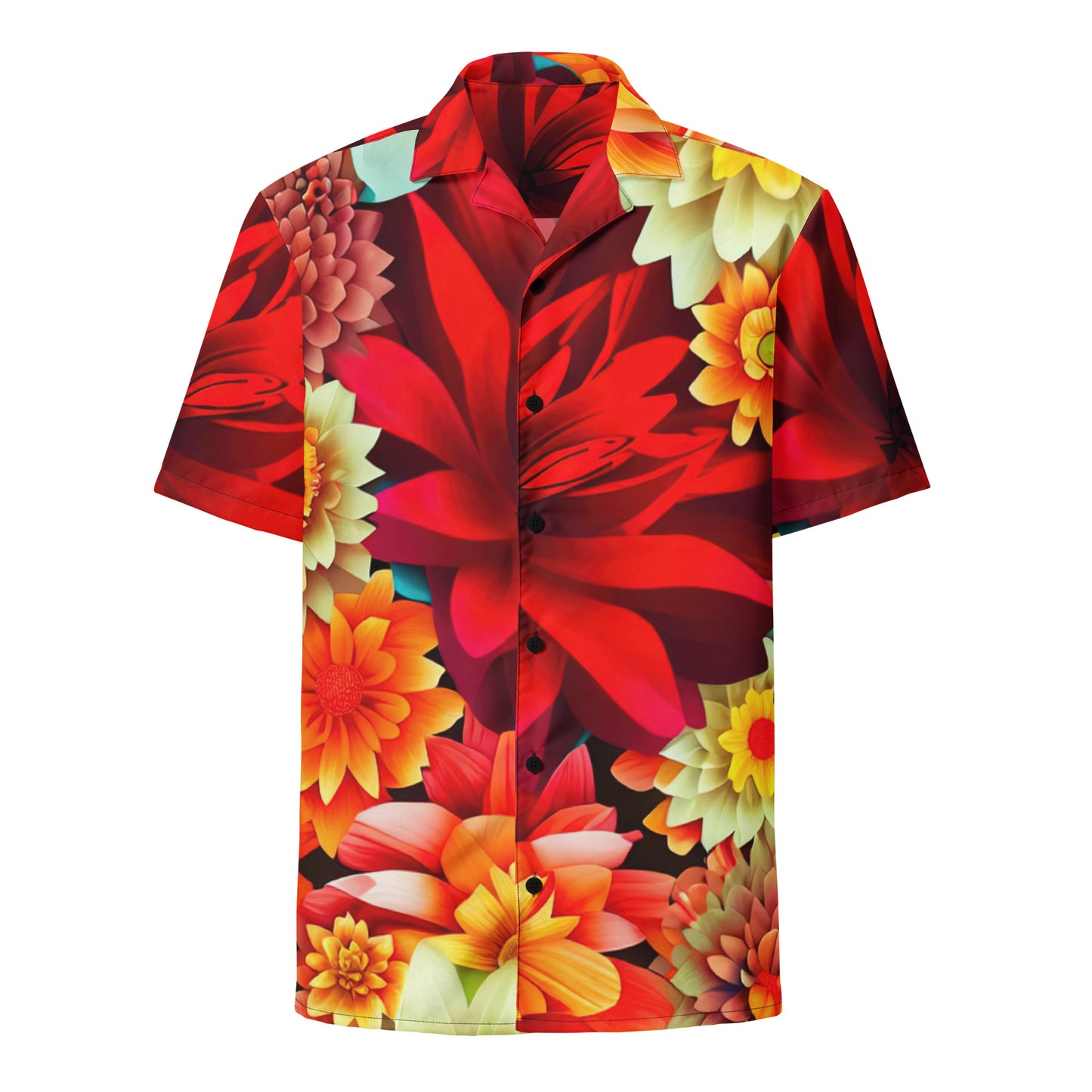 DMV 0419 Floral Unisex button shirt